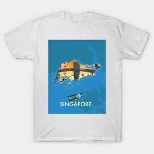 Singapore travel map T-Shirt